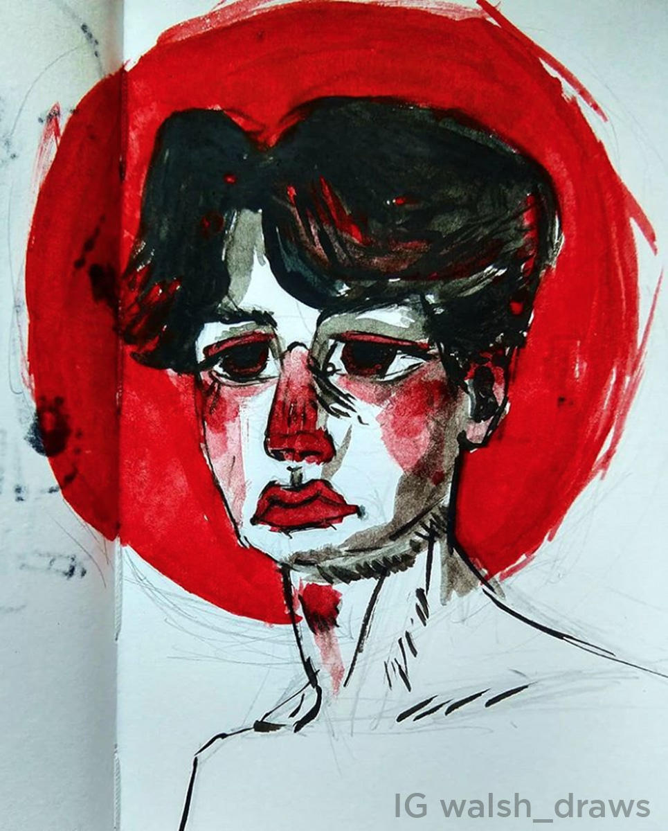 Self portrait in two colors