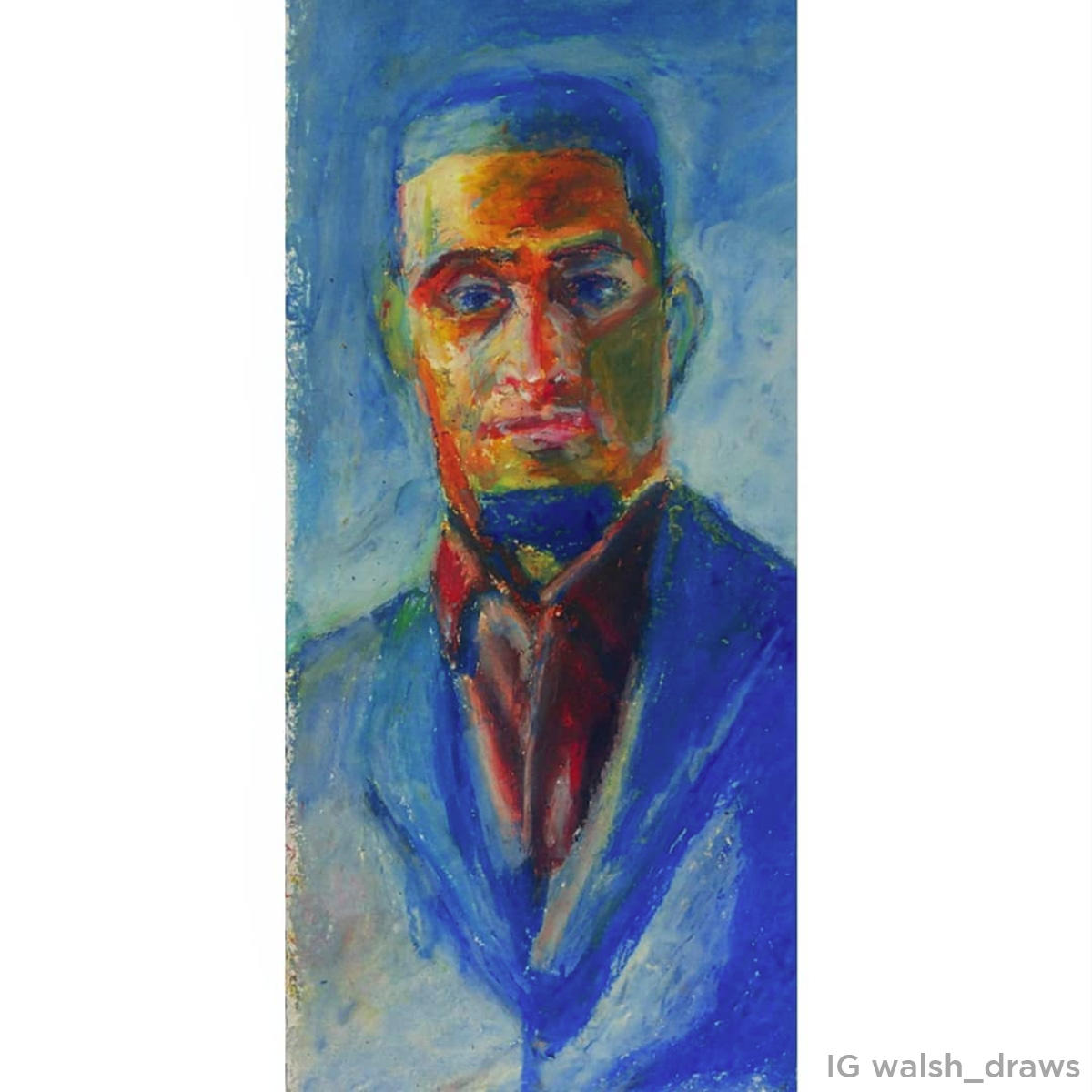 Sonny Rollins in oil pastel